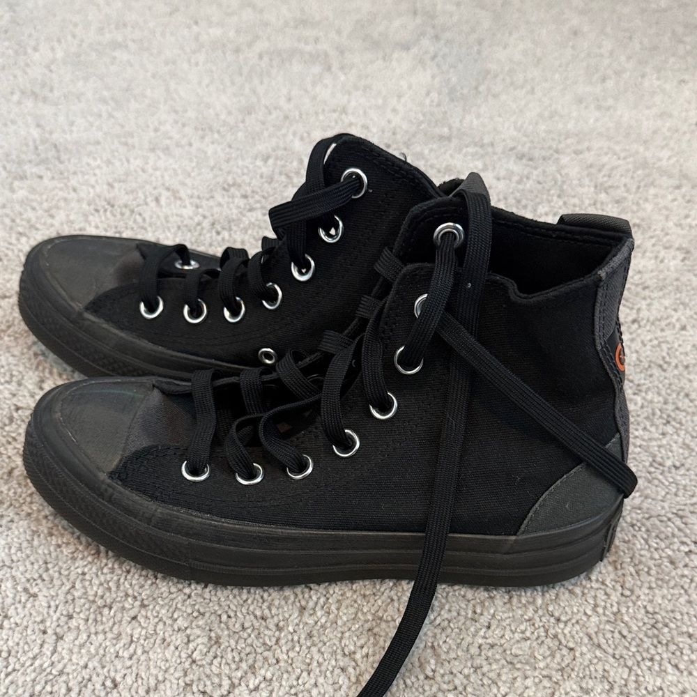 Stylish Black High-Top Sneakers